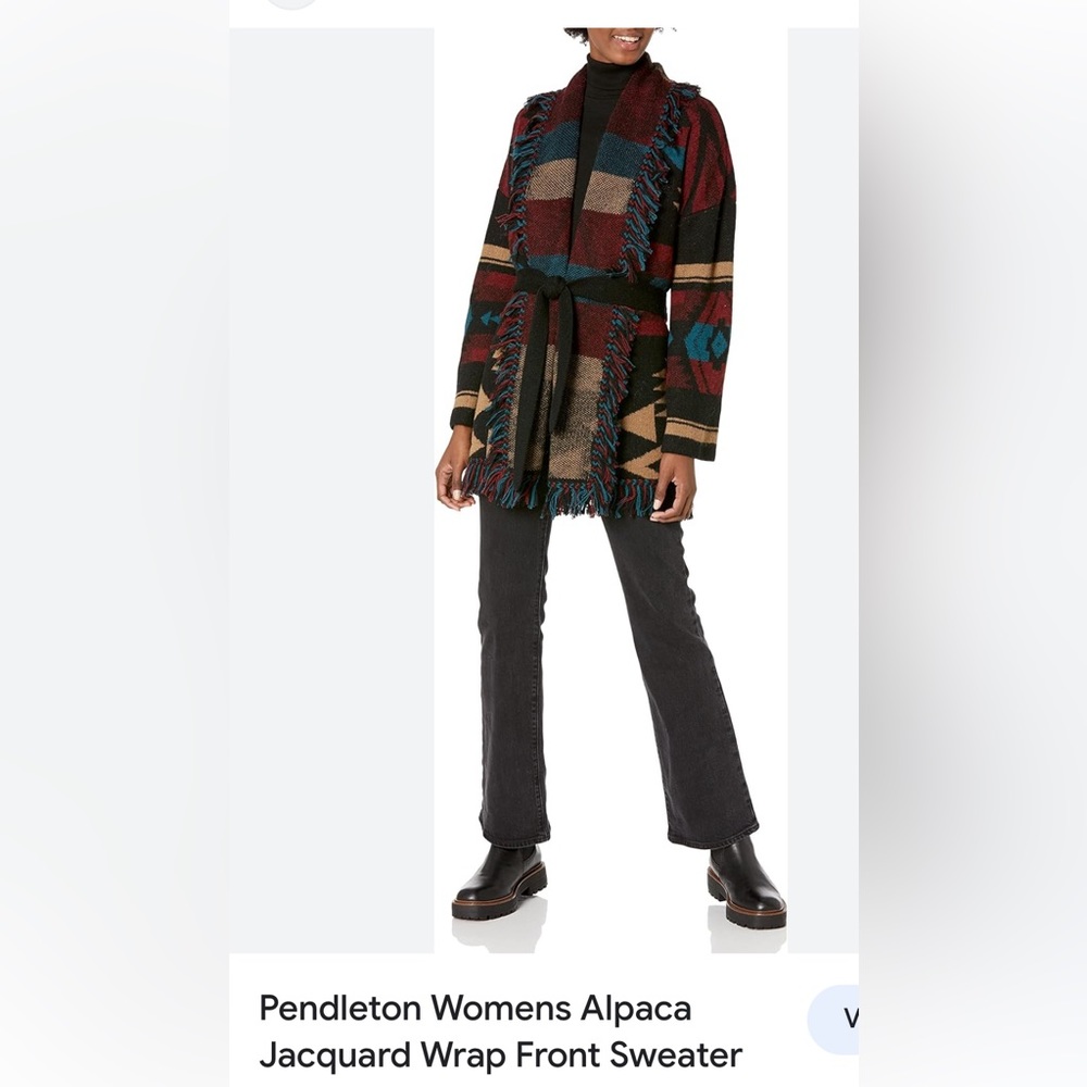 Pendleton Alpaca Wrap Sweater. Worn once in Aspen.